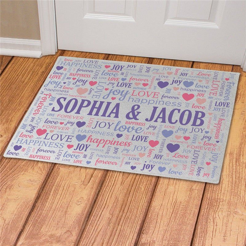 Love Words Personalized Doormat - Custom Romantic Entry Mat - LED Gift Works