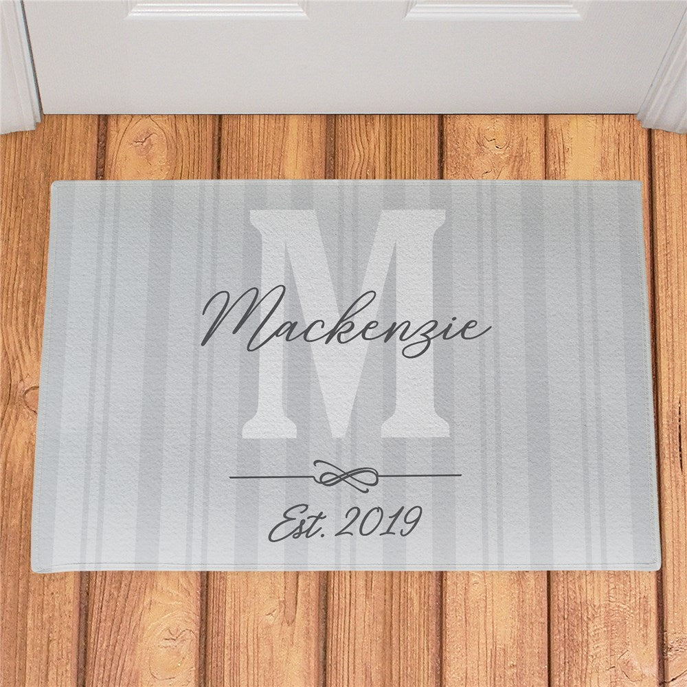 Family Initial Personalized Doormat - Custom Monogram Entry Mat — LED ...