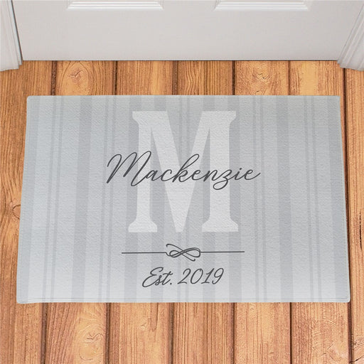 Family Initial Personalized Doormat - Custom Monogram Entry Mat - Way Up Gifts