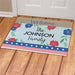 Patriotic Floral Personalized Doormat - Custom Summer Welcome Mat - Way Up Gifts