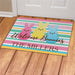 Bunnies Striped Personalized Doormat - Custom Easter Welcome Mat - Way Up Gifts
