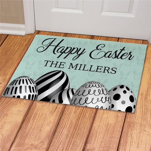 Easter Eggs Personalized Doormat - Custom Holiday Entry Mat - Way Up Gifts