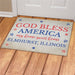 God Bless America Personalized Doormat - Custom Patriotic Welcome Mat - Way Up Gifts