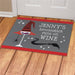 Broomstick Runs on Wine Personalized Doormat - Custom Halloween Entry Mat - Way Up Gifts