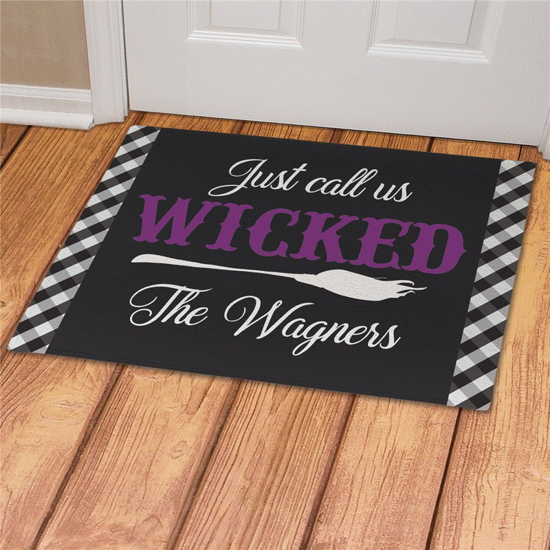 Wicked Personalized Doormat - Custom Halloween Welcome Mat - LED Gift Works