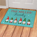 Christmas Gnome Family Personalized Doormat - Custom Holiday Welcome Mat - Way Up Gifts