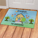 Grandchildren Spoiled Here Personalized Doormat - Custom Family Entry Mat - Way Up Gifts
