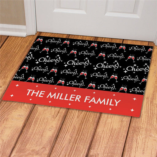 Cheers Personalized Doormat - Custom Celebration Entry Mat - Way Up Gifts