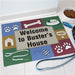 Doggy's House Personalized Pet Doormat - Custom Welcome Mat - Way Up Gifts