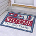 American Pride Personalized Welcome Mat - Custom Patriotic Entry Mat - Way Up Gifts