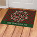 It's a Wonderful Life Personalized Plaid Doormat - Custom Holiday Mat - Way Up Gifts
