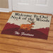 Neck of the Woods Personalized Doormat - Custom Outdoors Welcome Mat - Way Up Gifts
