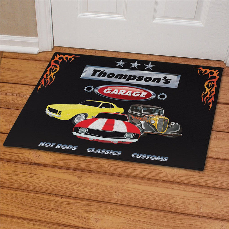 My Garage Personalized Doormat - Custom Workshop Entry Mat - LED Gift Works