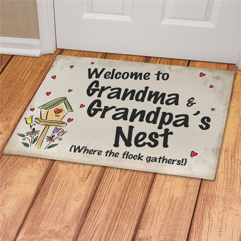 Grandma & Grandpa's Personalized Doormat - Custom Grandparents Entry Mat - LED Gift Works