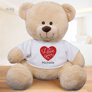 Custom I Love You Teddy Bear - Personalized Shirt with Name or Message - LED Gift Works