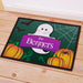 Halloween Ghost Personalized Doormat - Custom Spooky Entry Mat - Way Up Gifts