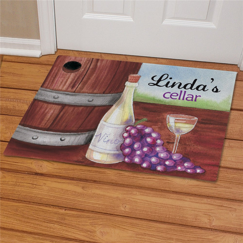 My Wine Cellar Personalized Doormat - Custom Home Bar Entry Mat - LED Gift Works