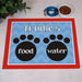 Dog Food and Water Personalized Mat - Custom Pet Feeding Rug - Way Up Gifts
