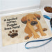 Puggle Spoiled Here Personalized Doormat - Custom Pet Welcome Mat - Way Up Gifts