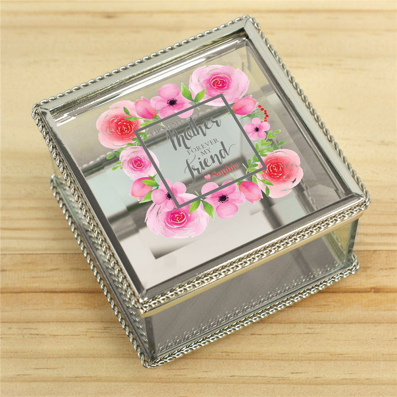 Personalized First My Mother Forever My Friend Jewelry Box - Custom Gift - LED Gift Works