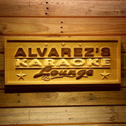 Personalized Karaoke Lounge Custom Wood Sign 3D Engraved Wall Plaque - LED Gift Works