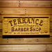 Personalized Barber Shop Custom Wood Sign 3D Engraved Wall Plaque - Way Up Gifts