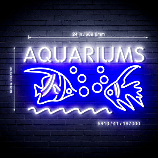 Fish Aquariums Ultra-Bright LED Sign with Remote (Neon-Style, LED Technology) - Way Up Gifts