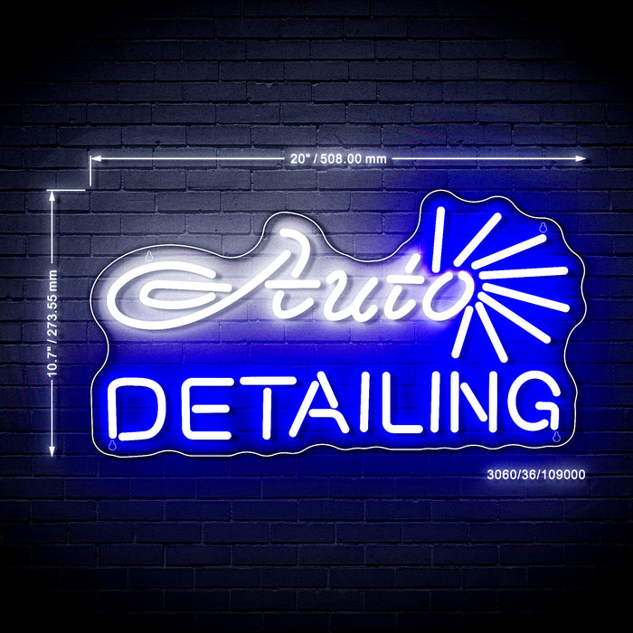 Car Body Shop Auto Detailing Ultra-Bright LED Sign with Remote (Neon-Style, LED Technology) - Way Up Gifts