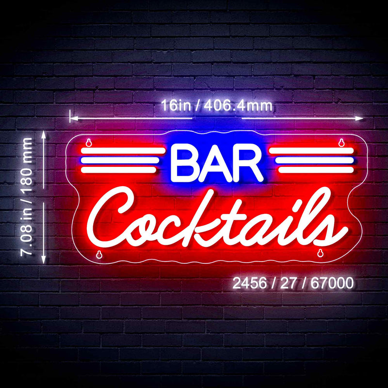 Bar Cocktails Flex Silicone LED Sign (Neon-Style, LED Technology) - LED Gift Works