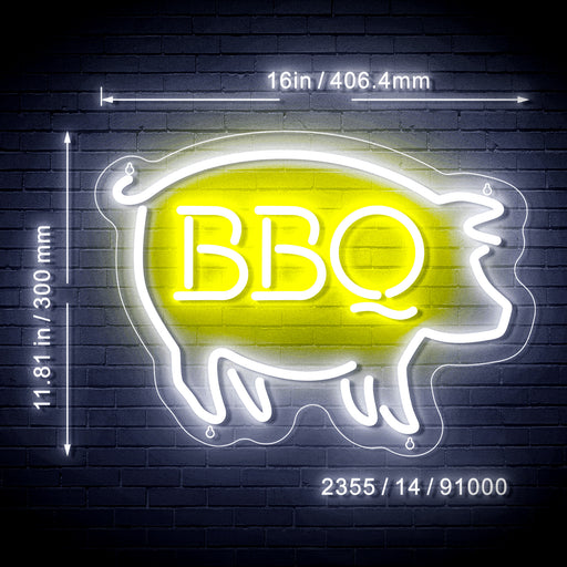 BBQ Pig Flex Silicone LED Sign (Neon-Style, LED Technology) - LED Gift Works