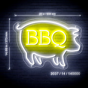 BBQ Pig Ultra-Bright LED Sign with Remote (Neon-Style, LED Technology) - LED Gift Works