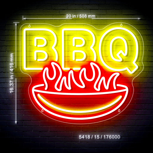 BBQ Fire Decoration Ultra-Bright LED Sign with Remote (Neon-Style, LED Technology) - LED Gift Works