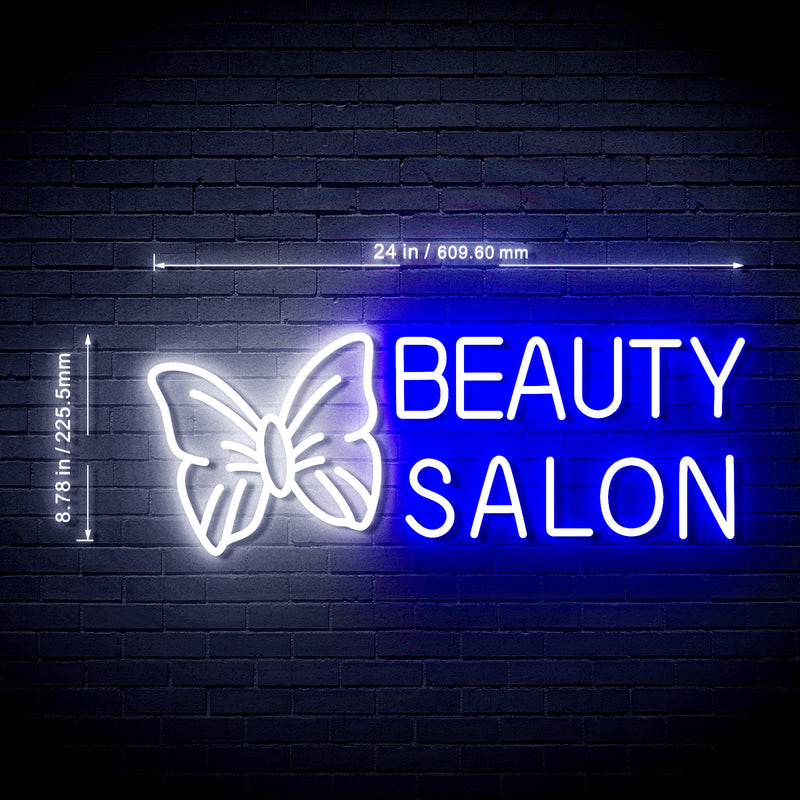 Butterfly Beauty Salon Ultra-Bright LED Sign with Remote (Neon-Style, LED Technology) - LED Gift Works