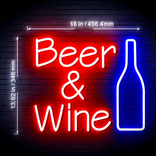 Beer Wine Flex Silicone LED Sign (Neon-Style, LED Technology) - Way Up Gifts