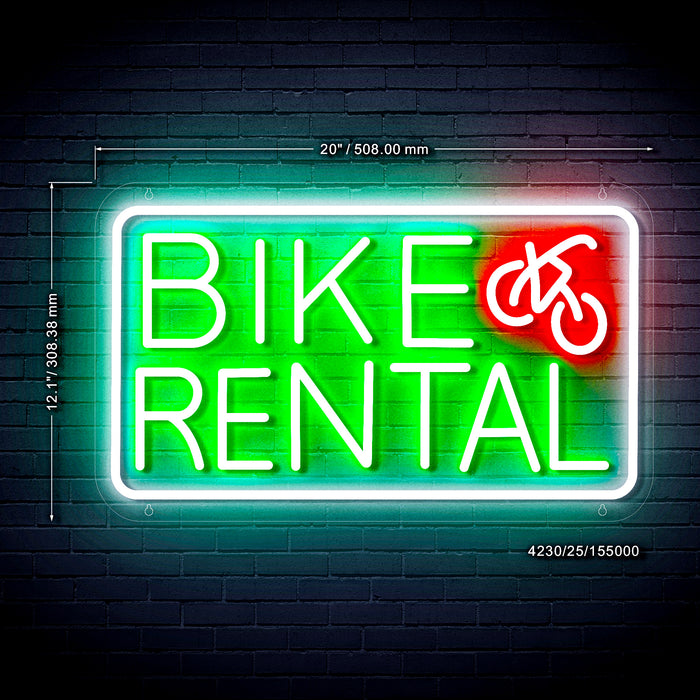 Bike Rental Ultra-Bright LED Sign with Remote (Neon-Style, LED Technology) - Way Up Gifts
