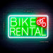 Bike Rental Ultra-Bright LED Sign with Remote (Neon-Style, LED Technology) - Way Up Gifts