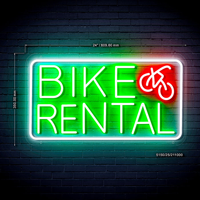 Bike Rental Ultra-Bright LED Sign with Remote (Neon-Style, LED Technology) - Way Up Gifts