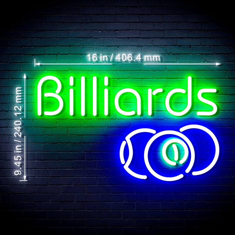 Pool Billiards Flex Silicone LED Sign (Neon-Style, LED Technology) - LED Gift Works