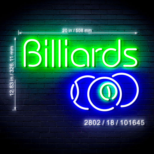 Pool Billiards Ultra-Bright LED Sign with Remote (Neon-Style, LED Technology) - Way Up Gifts