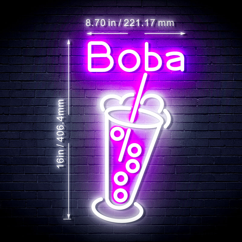 Boba Tea Flex Silicone LED Sign (Neon-Style, LED Technology) - LED Gift Works