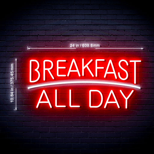 Breakfast All Day Diner Ultra-Bright LED Sign with Remote (Neon-Style, LED Technology) - Way Up Gifts