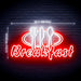 Breakfast Fork Knife Spoon Cafe Ultra-Bright LED Sign with Remote (Neon-Style, LED Technology) - Way Up Gifts