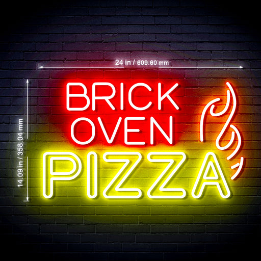 Brick Oven Pizza Ultra-Bright LED Sign with Remote (Neon-Style, LED Technology) - LED Gift Works