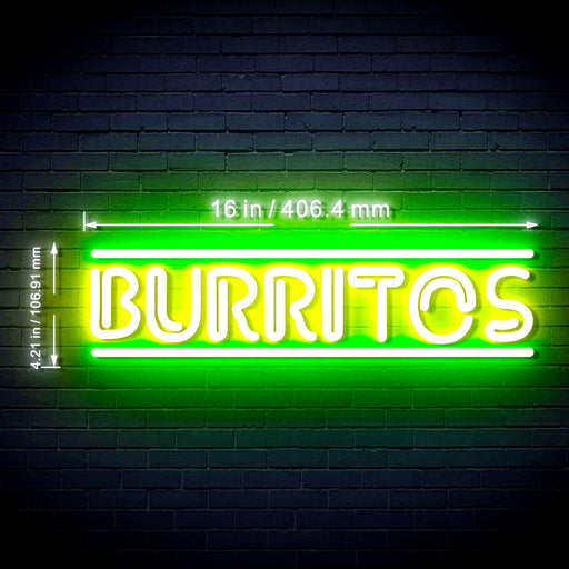 Mexican Food Burritos Flex Silicone LED Sign (Neon-Style, LED Technology) - Way Up Gifts
