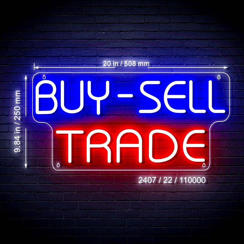 Buy Sell Trade Ultra-Bright LED Sign with Remote (Neon-Style, LED Technology) - LED Gift Works