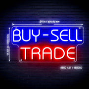 Buy Sell Trade Ultra-Bright LED Sign with Remote (Neon-Style, LED Technology) - LED Gift Works