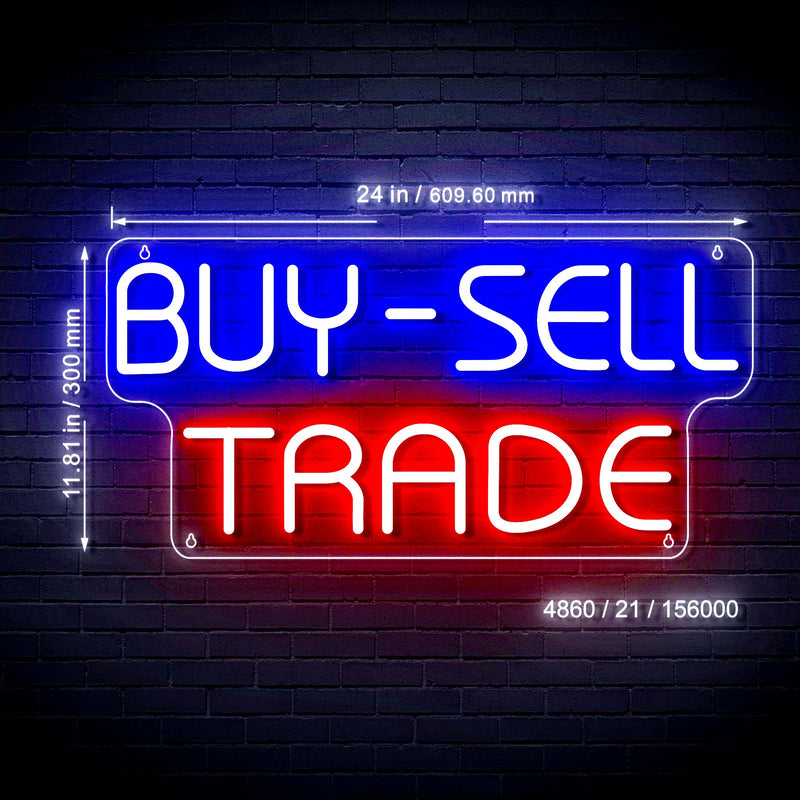 Buy Sell Trade Ultra-Bright LED Sign with Remote (Neon-Style, LED Technology) - LED Gift Works