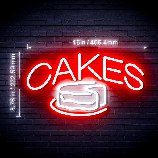 Bakery Cakes Flex Silicone LED Sign (Neon-Style, LED Technology) - Way Up Gifts