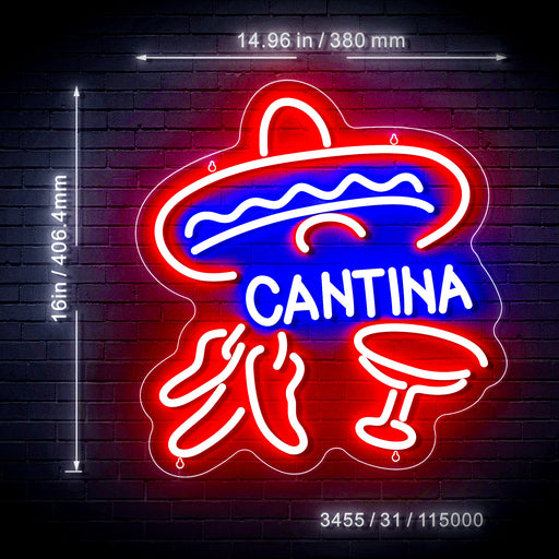 Mexican Bar Cantina Flex Silicone LED Sign (Neon-Style, LED Technology) - LED Gift Works
