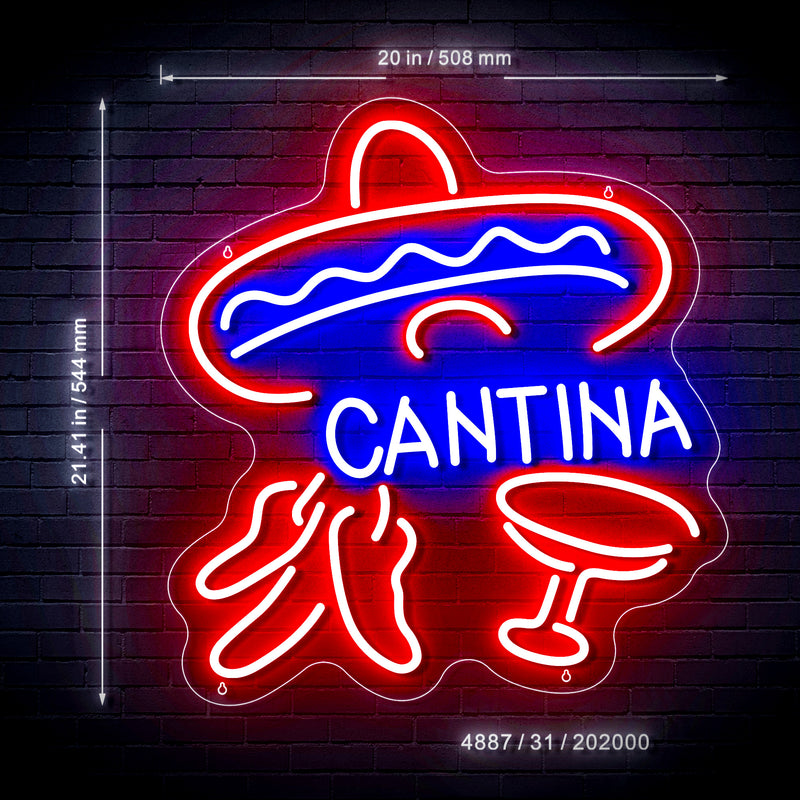 Mexican Bar Cantina Ultra-Bright LED Sign with Remote (Neon-Style, LED Technology) - LED Gift Works